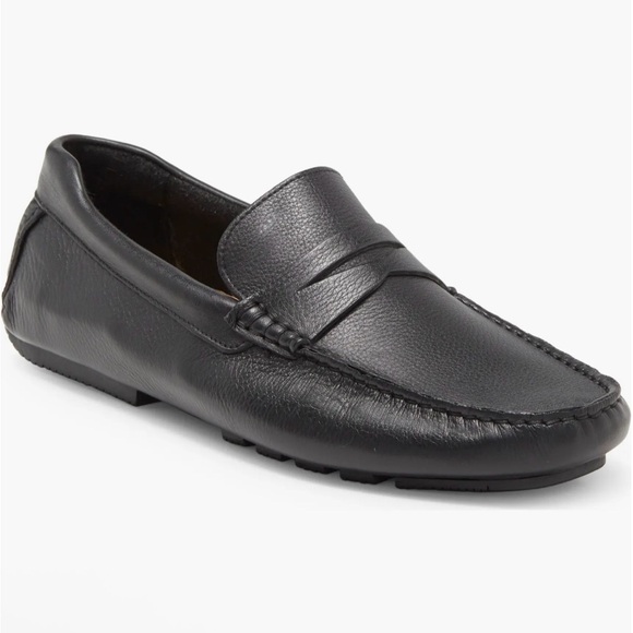 2 Nordstrom Men's Leather Loafers - Black and Brown 11 - Picture 3 of 6